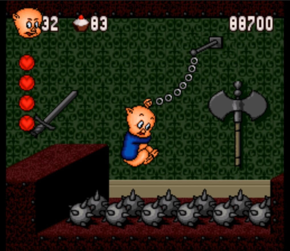 Porky Pig's Haunted Holiday - геймплей игры Super Nintendo\Famicom